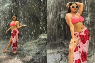 Viral Desi Video (Watch): Desi Bhabhi’s Waterfall Video Breaks the Internet