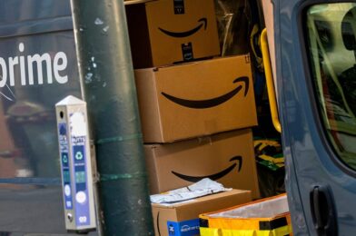 Police say an Amazon driver dumped 80 packages in the woods before Christmas because they were ‘stressed out’