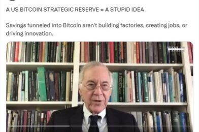 Johns Hopkins professor says a US Bitcoin reserve = "A stupid idea"